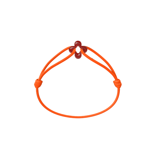 Mini Red Clover Cord Bracelet