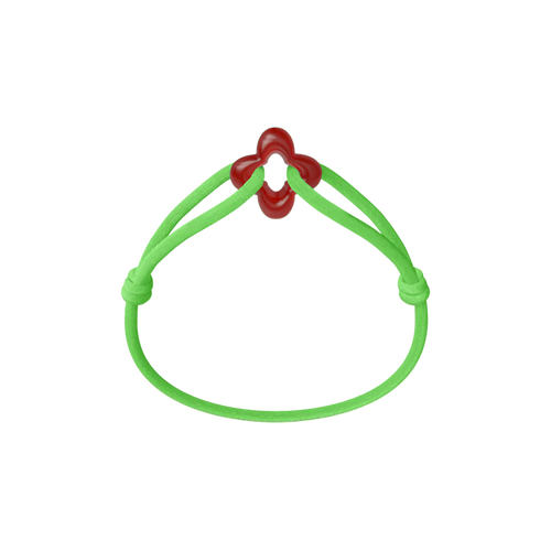 Red Clover Cord Bracelet