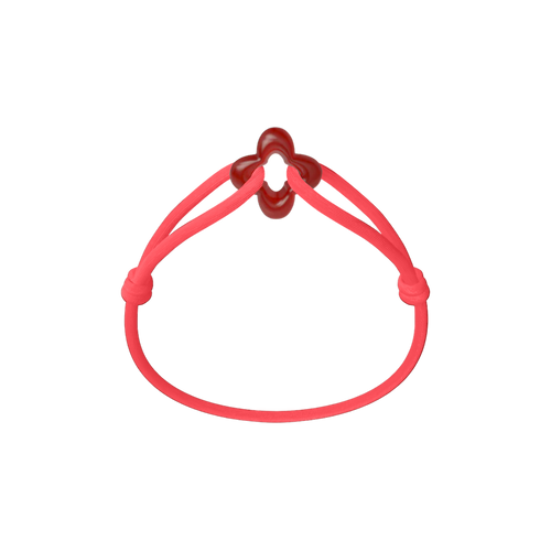 Red Clover Cord Bracelet