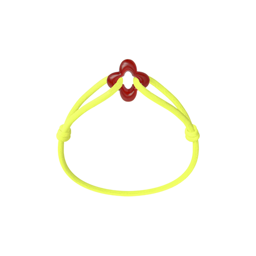 Red Clover Cord Bracelet