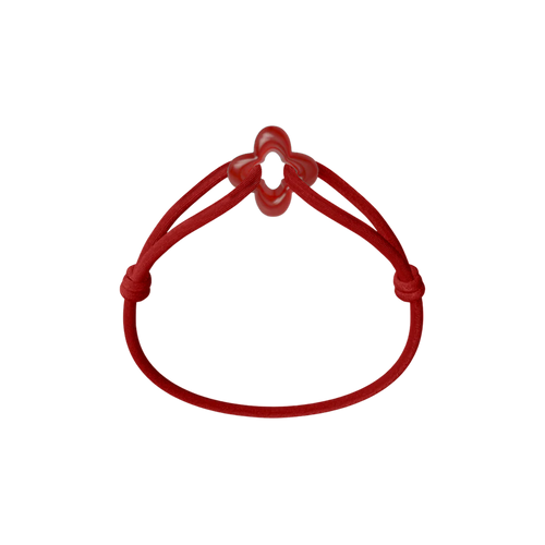 Red Clover Cord Bracelet