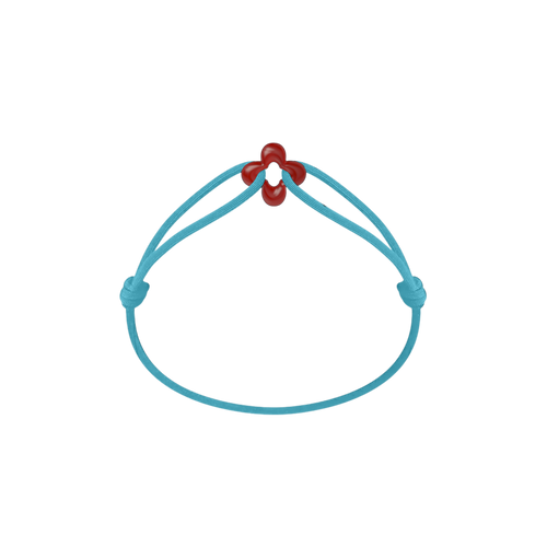 Mini Red Clover Cord Bracelet