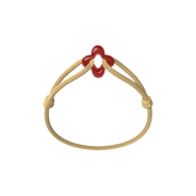 Red Clover Cord Bracelet