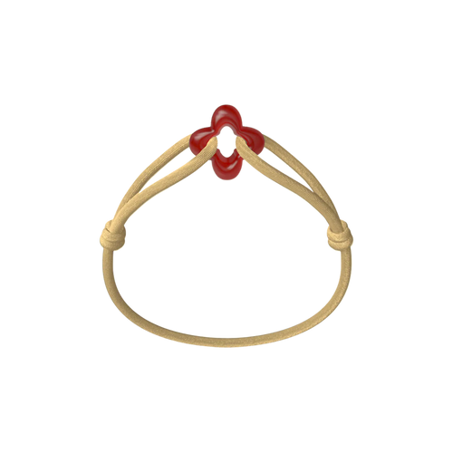 Red Clover Cord Bracelet