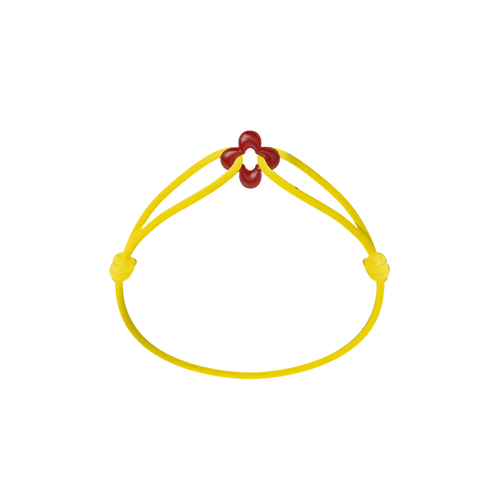 Mini Red Clover Cord Bracelet