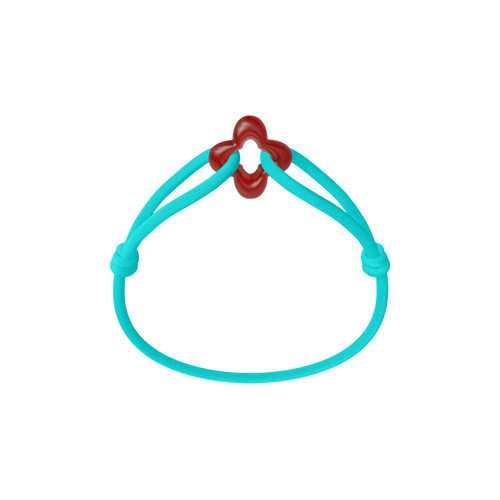 Red Clover Cord Bracelet