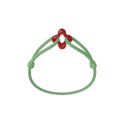 Red Clover Cord Bracelet