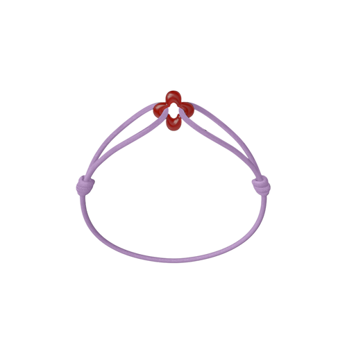 Mini Red Clover Cord Bracelet