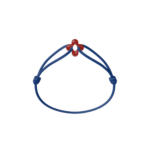 Mini Red Clover Cord Bracelet