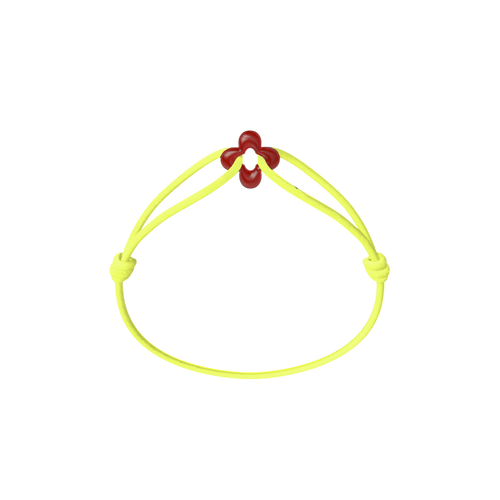 Mini Red Clover Cord Bracelet