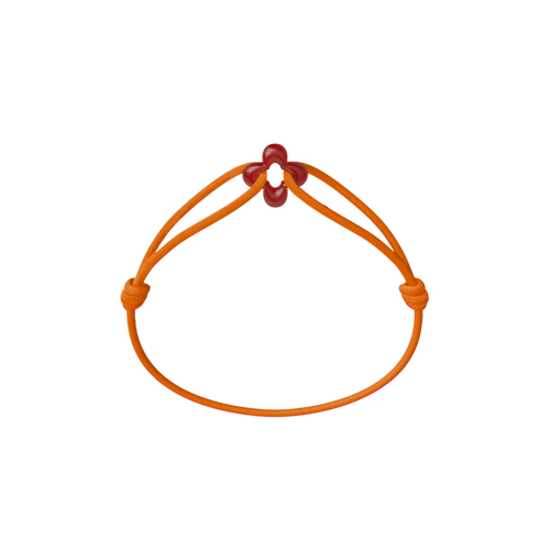Mini Red Clover Cord Bracelet