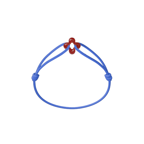 Mini Red Clover Cord Bracelet