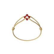 Mini Red Clover Cord Bracelet