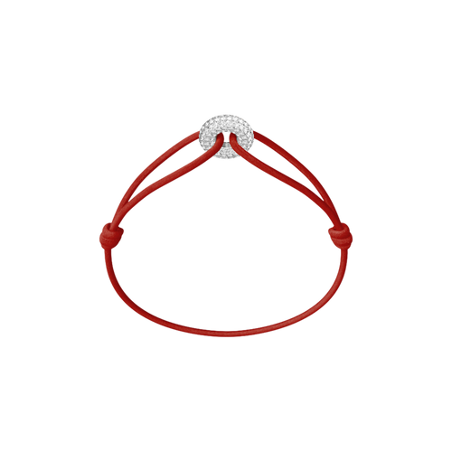Mini Silver Soho Pavé Cord Bracelet