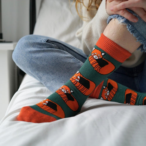 Save the Red Pandas Bamboo Socks