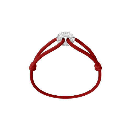Silver Soho Pavé Cord Bracelet