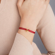 Golden Heart Cord Bracelet