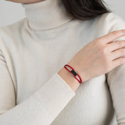 Carbon Regent Cord Bracelet