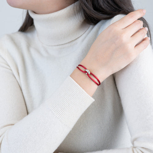 Silver Soho Diamond Cord Bracelet