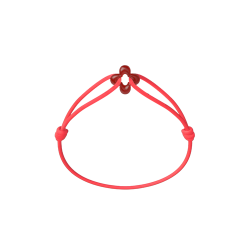 Mini Red Clover Cord Bracelet