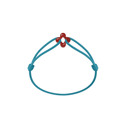 Mini Red Clover Cord Bracelet