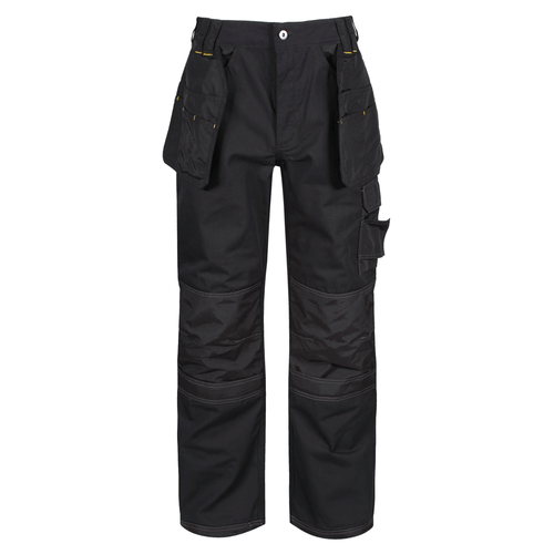 Regatta TRJ335 Hardwear Holster Pocket Kneepad Work Trousers Black 30" Waist / 33" Leg