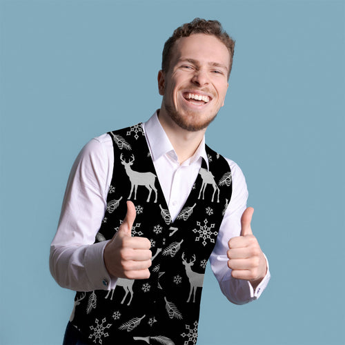 Reindeer and Birds - Novelty Costume Fancy Dress Waistcoat ( 4 sizes available )