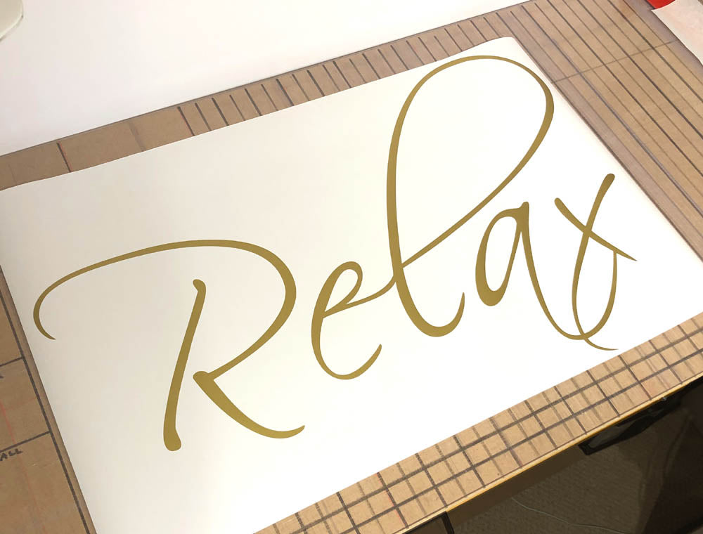 Relax Wall Sticker – Calming Decor for Bathrooms & Spas