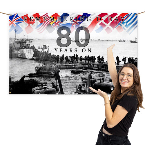 Remembering D-Day 80 Years | Banner - 3 Sizes