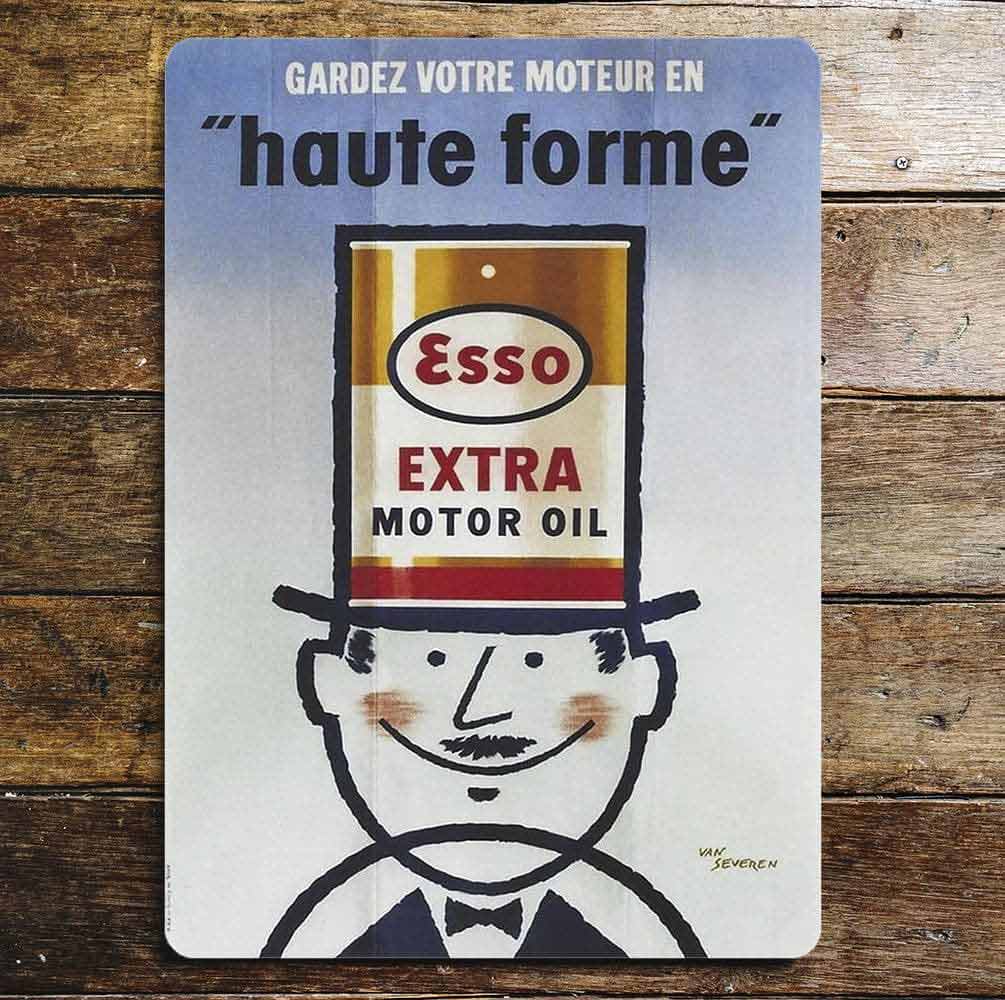 Replica Esso Vintage Sign - Haute Form Extra Motor Oil
