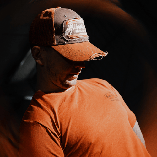 Rust Flat Track Trucker Hat