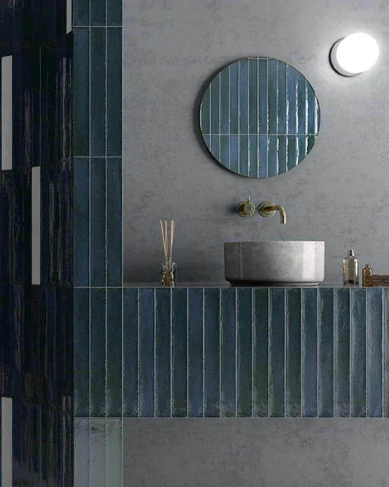 Bharumini Blue Wall Tile 5 x 40cm