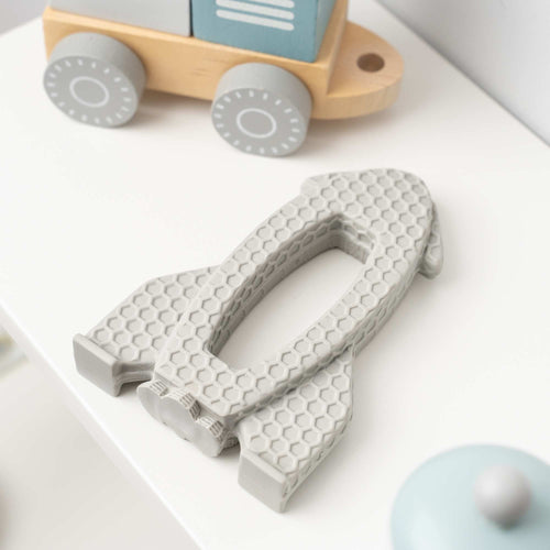 OrBITEr® Rocket - Natural Rubber Space Teether Baby Toy