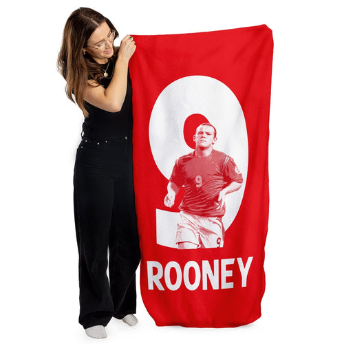England - Rooney 9 - Beach Towel - 150cm x 75cm