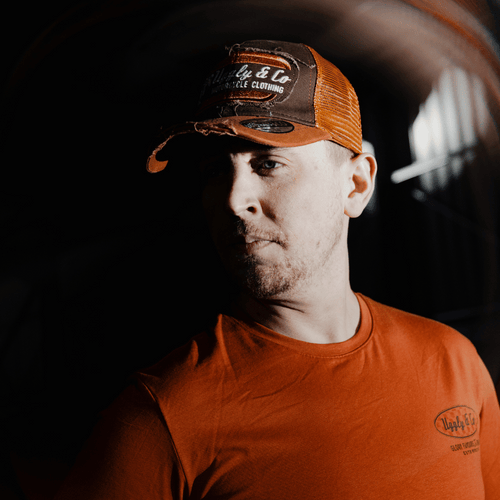 Rust Flat Track Trucker Hat