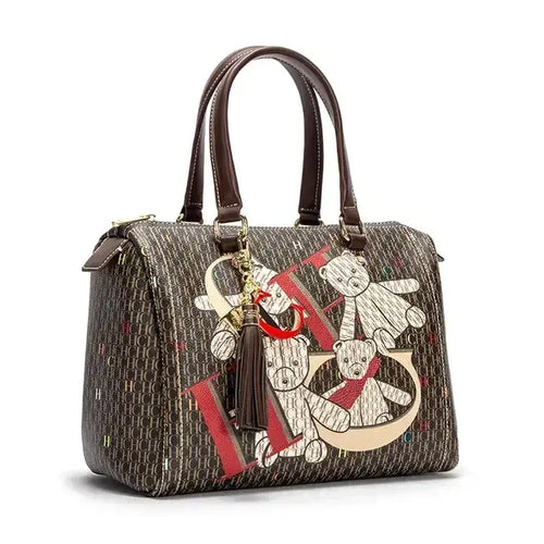 Women's Commuter Crossbody Colorful Printed Monogram Bag