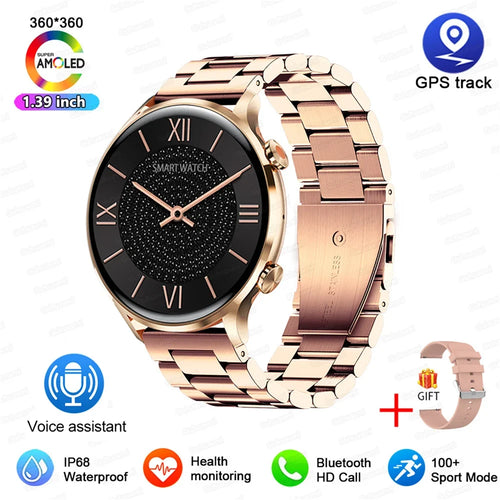 2025 New Smartwatch Women AMOLED HD Screen Always On Display Bluetooth Call