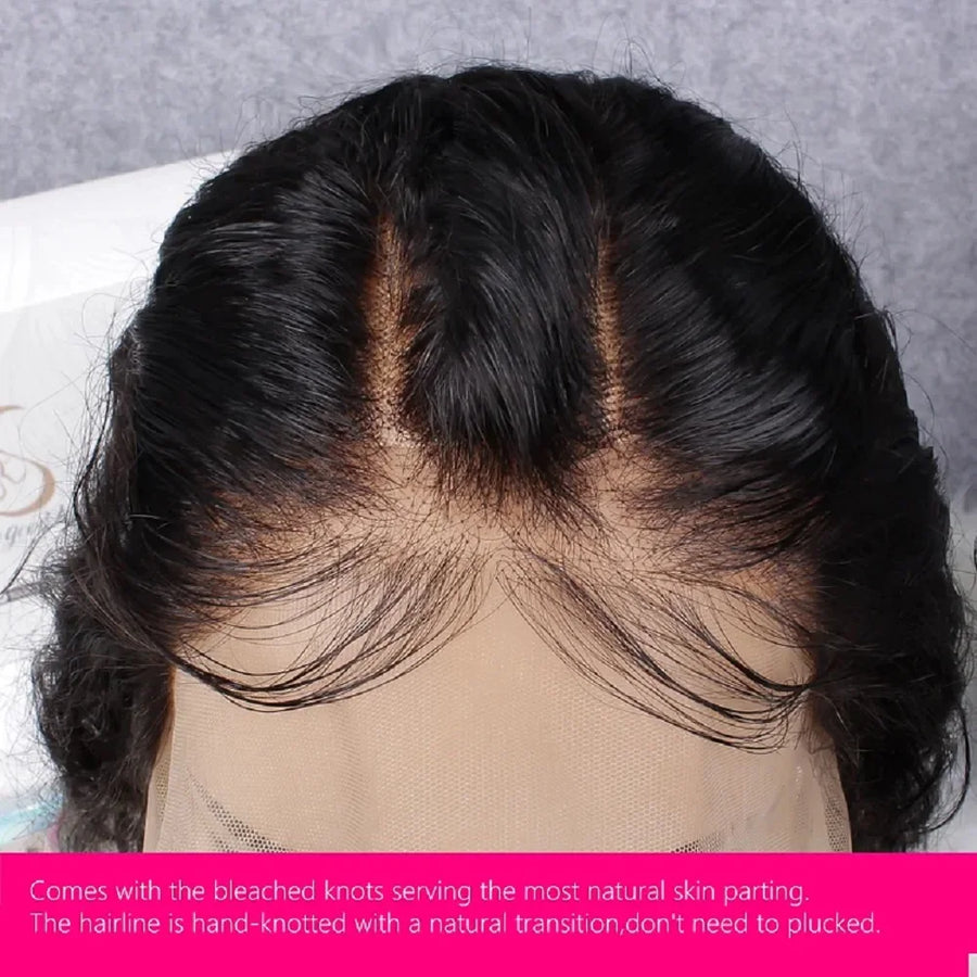 360 Lace Front Wigs Human Hair Body Wave Full Lace Frontal Human Hair Wigs Raw Indian Glueless 38Inch HD Lace Front Wig