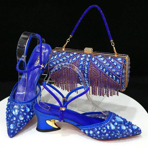 Italian Design Three-Dimensional Women's Bags And Ladies Heel Shoes