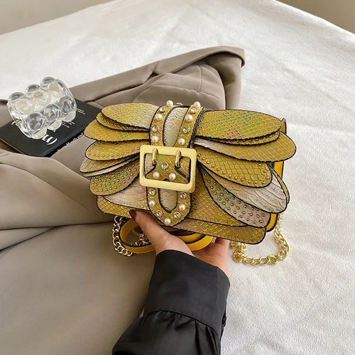 2024 New Handmade Rivet Butterfly Wing Crossbody Bag Women Designer Handbag And
