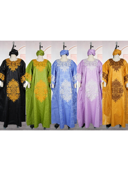 African dresses for women Kaftan Dress Embroidery Bazin Riche Wedding Party Plus Size