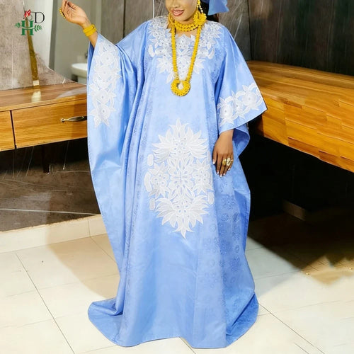 African dresses for women Kaftan Dress Embroidery Bazin Riche Wedding Party Plus Size