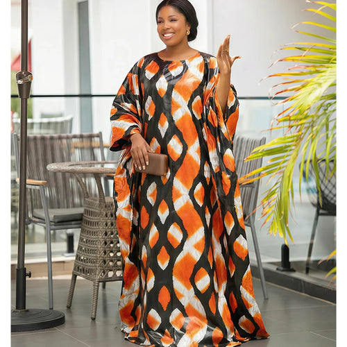 African Women Bazin Riche Boubou Dress Original Dashiki Clothing