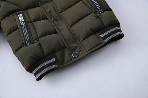 Autumn Winter Hooded Jacket for Kids - Boys & Girls Warm Fur Collar Zipper Outerwear Casual Fashion Baby Coat for Ages 2-6