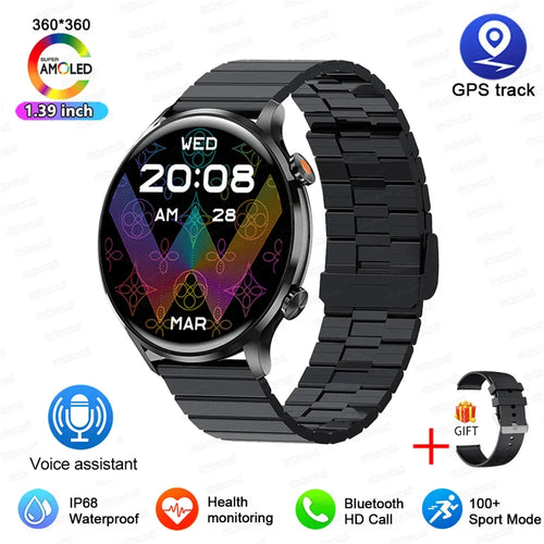2025 New Smartwatch Women AMOLED HD Screen Always On Display Bluetooth Call