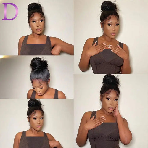 Straight 360 Full Lace Wigs Human Hair With Invisible Strap For Women Drawstring Snug Fit Glueless