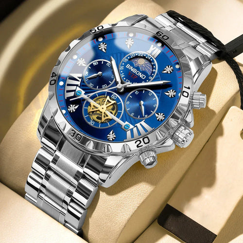 Luxury Men's Watches Trend Fashion Original Quartz Watch for Man Flywheel Style
