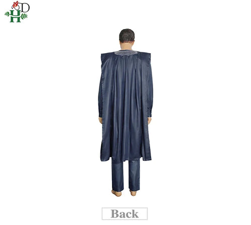 African Suit Men Robe Shirt and Pants Set Long Sleeve