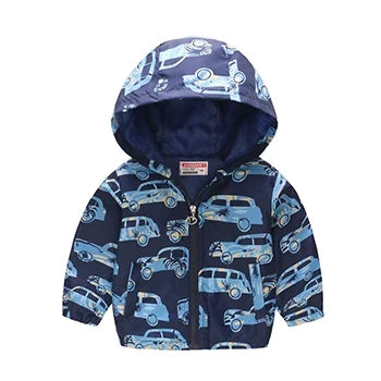 Autumn Winter Hooded Jacket for Kids - Boys & Girls Warm Fur Collar Zipper Outerwear Casual Fashion Baby Coat for Ages 2-6
