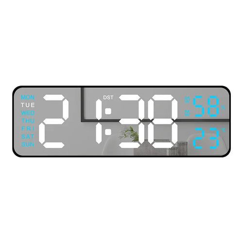 Digital LED Alarm Clock with Calendar,Temperature and Humidity. Acrylic or